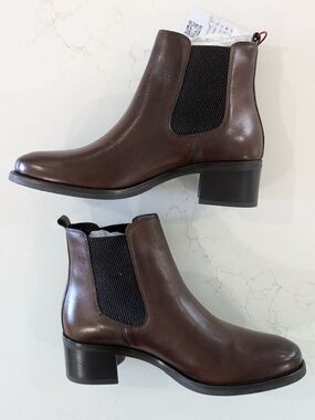 Pajar Berlin Brown Leather Chelsea Boots Women's 9 EU 40 Lug Sole Waterproof